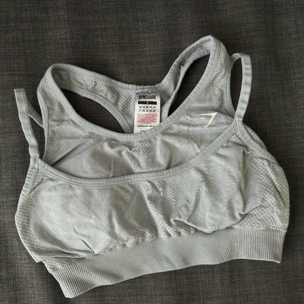 Gymshark Vital Rise Grey Seamless Sports Bra